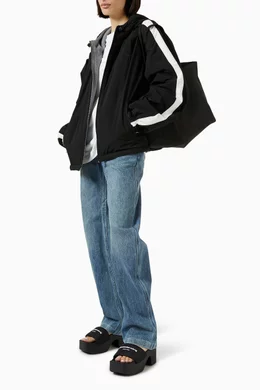Buy Alexander Wang Black Reversible Zip Hoodie For Women