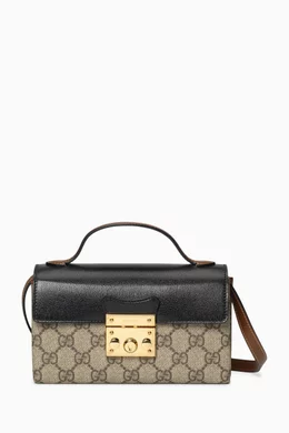 Buy Gucci Black Mini Padlock Bag in GG Supreme Canvas For Women Online Ounass Saudi