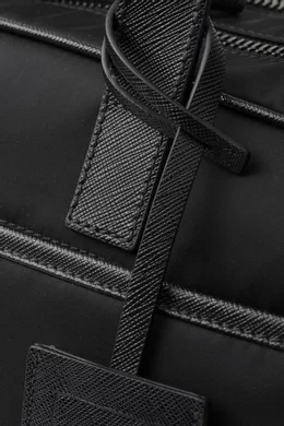 Buy Prada Black Two-way Briefcase in Re-Nylon & Saffiano Leather