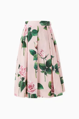 【送料&関税込】Dolce & Gabbana Pink Cotton Skirt 関税＆送料込み】Dolce & Gabbana Pink Skirt With Logoed B