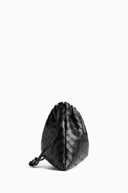 【関税&送料込】Bottega Veneta Intrecciato Dustbag Medium Bottega Veneta Medium Dustbag Intrecciato Leather Shoulder