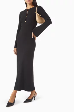 Buy Reformation Black Hayden Maxi Dress in Knit For Women Online Ounass Saudi