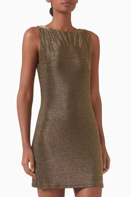 Buy Reformation Gold Nataly Mini Dress in Knit For Women Online | Ounass  Saudi