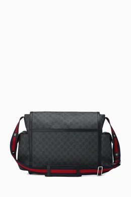 Buy Gucci Black Medium Diaper Bag in GG Supreme Canvas For Kids Online Ounass Saudi
