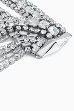 JIMMY CHOO Zandra Bracelet クリスタル シルバー ブレスレット Zandra Bracelet | Silver-Finish Crystal Bracelet | JIMMY CHOO