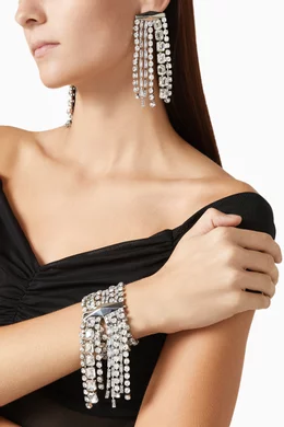 Buy Jimmy Choo Grey Zandra Crystal Bracelet in Silver-tone