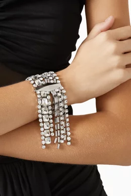 JIMMY CHOO Zandra Bracelet クリスタル シルバー ブレスレット Zandra Bracelet | Silver-Finish Crystal Bracelet | JIMMY CHOO