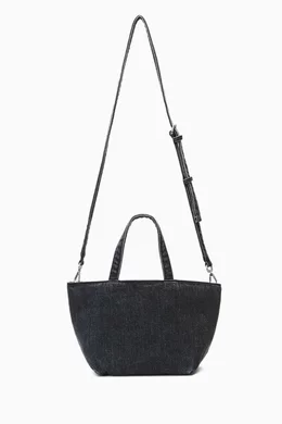 【送料&関税込】Alexander Wang Dark Grey Denim Small Punch S Buy Alexander Wang Grey Small Punch Tote Bag in Denim For