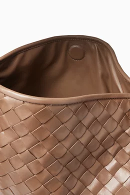 【関税&送料込】Bottega Veneta Brown Leather Hop Shoulder Ba Bottega Veneta Hop shoulder bag large brown | TheDoubleF