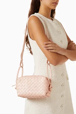 Buy Bottega Veneta Pink Small Loop Top-handle Bag in