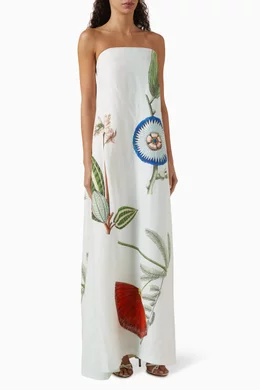 Buy Oroton Multicolour Grand Floral Gown in Linen For Women Online | Ounass  Saudi