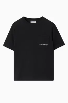 Buy Burberry Black Basic Cedar T shirt in Cotton Jersey For Baby Boys Online Ounass Saudi