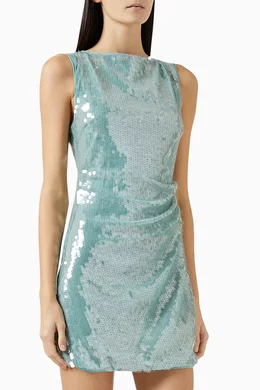 Buy Staud Blue Eton Sequin-embellished Dress For Women Online | Ounass Saudi