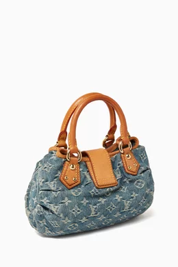 Buy Louis Vuitton Pre-Loved Blue Monogram Pleaty Pouchette