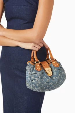 Buy Louis Vuitton Pre-Loved Blue Monogram Pleaty Pouchette