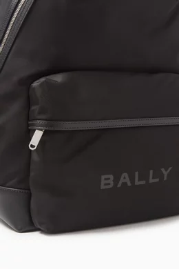 Buy Bally Black Treck Backpack in Nylon & Leather For Men