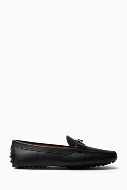 Buy Tod's Black Gommino Driving Shoes in Leather For Women Online