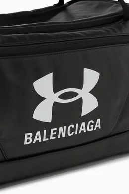 Buy Balenciaga Black x Under Armour Gym Bag in Leather For