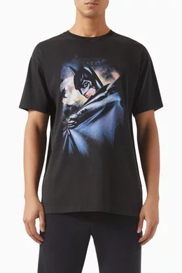 ☆ KITH x BATMAN Forever Hero vintage tee コラボTシャツ ☆ KITH X Batman Logo Vintage Black Tee | Senikersku