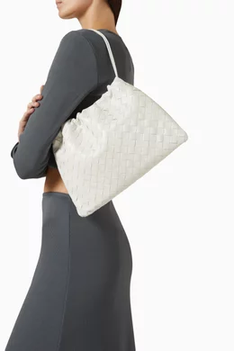 Buy Bottega Veneta White Medium Dustbag in Intrecciato