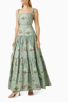 behold maxi dress Behold Maxi Dress In Pink Boldly Blooming | Aje