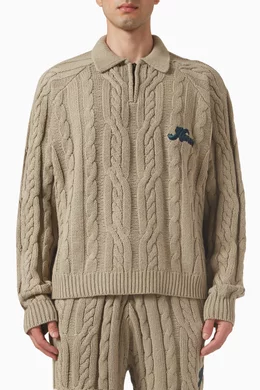 Buy Honor the Gift Neutral Cable Zip Leisure Henley Sweater in