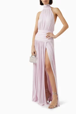 オールインワン・サロペット Elisabetta Franchi Maxi Dress With Halter Neck Elisabetta Franchi Maxi Dress With Halter Neck | THE LIST