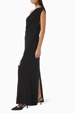 jersey bra dress Plunging Empire Fit and Flare Jersey Bridesmaid Dress