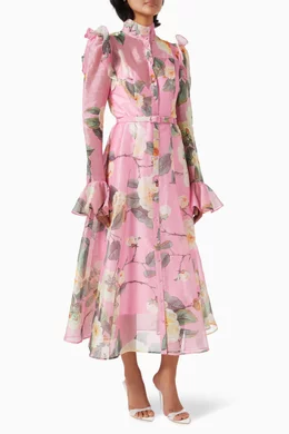 strapless midi linen dress Isabelle Quinn Adessa Linen Midi Dress - White