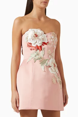 Buy Leo Lin Pink Rosario Floral Bustier Mini Dress For Women Online |  Ounass Saudi