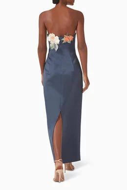 Buy Leo Lin Multicolour Rayna Floral Bustier Maxi Dress For Women Online |  Ounass Saudi