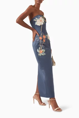 Buy Leo Lin Multicolour Rayna Floral Bustier Maxi Dress For Women Online |  Ounass Saudi