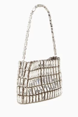 Buy SAINT LAURENT Grey Mini Crystal embellished Evening Bag For Women Online Ounass Saudi