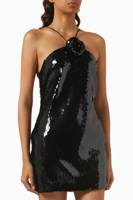 knee length dresses for ladies MAGDA BUTRYM BLACK JERSEY MINI DRESS FR 32 UK 4