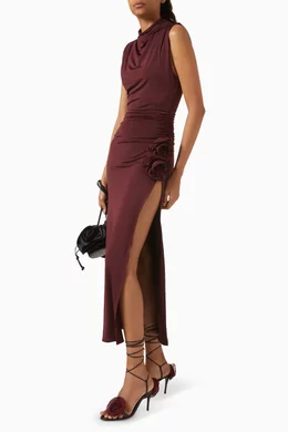 magda butrym burgundy dress Shaybrock - Antique White / Brown