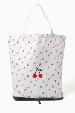 Buy Bonpoint Neutral Cherry-print Tote Bag For Girls Online