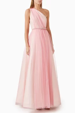 strapless open back dress Strapless Knot Detail Gown | Badgley Mischka main image 1