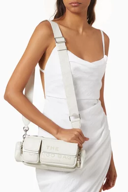 Buy Marc Jacobs White The Cargo Shoulder Bag in Grained