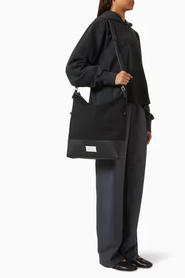 Buy Maison Margiela Black Medium 5AC Hobo Bag in Cotton Blend For  