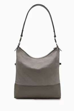 Buy Maison Margiela Grey Medium 5AC Hobo Bag in Cotton & Calf  