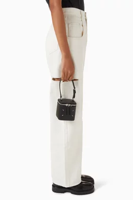 Buy Maison Margiela Black Mini Box Bag in Calf Leather For