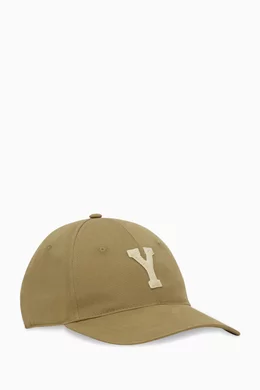 Buy SAINT LAURENT White Y Varsity Cap in Cotton For Men