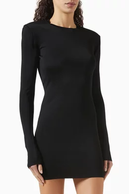 Buy SAINT LAURENT Black Mini Dress in Viscose-knit For Women Online |  Ounass Saudi