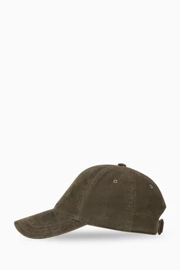 Buy SAINT LAURENT Green Logo Cap in Corduroy For Women Online