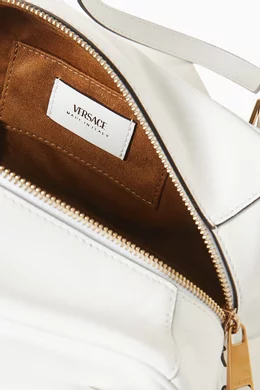 Buy Versace Multicolour Versace Tag Bowling Shoulder Bag in Nappa