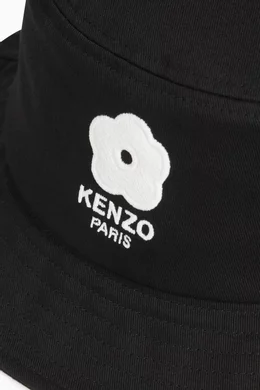 Buy KENZO Black Boke Flower 2.0 Flower Hat in Cotton For