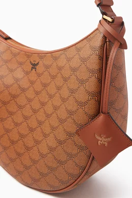 Buy MCM Brown Himmel Ascending Moon Hobo Bag in Lauretos