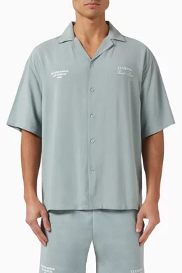 Buy Club 1984 Green Melrose 1984 Shirt in Viscose For Men Online