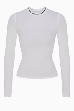 Buy SKIMS Neutral Dolce&Gabbana x SKIMS Cotton Jersey Long-sleeve T-shirt  For Women Online | Ounass Saudi
