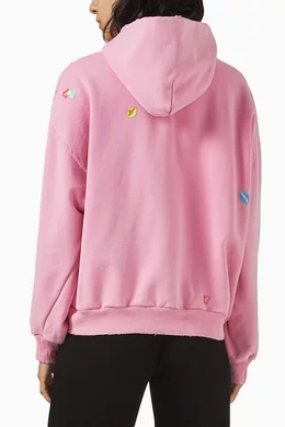 Buy Balenciaga Pink Fruity Zip-up Hoodie in Archetype-fleece For